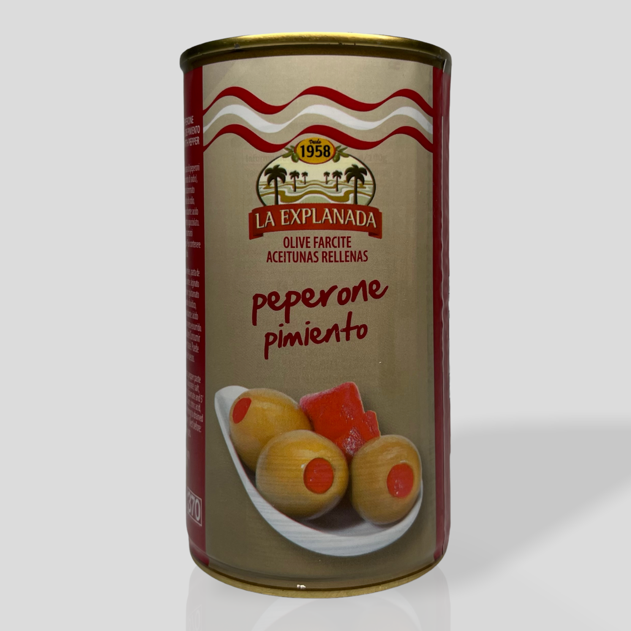 

Оливки зеленые фаршированные перцем LA EXPLANADA Olive Farcite Peperone 350г
