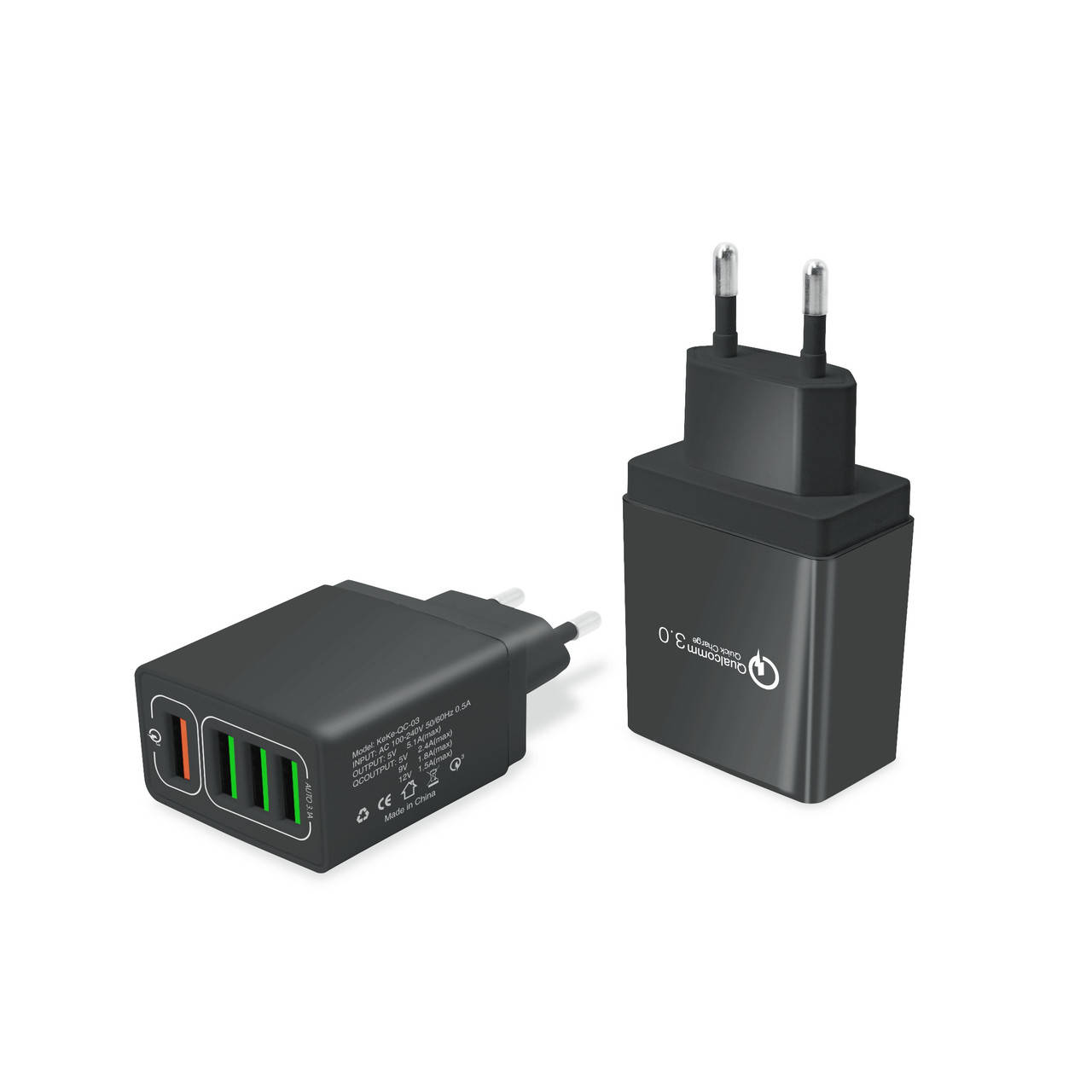 

Сетевое зарядное устройство XoKo QC-405 4 USB, 6.2A Black, Черный