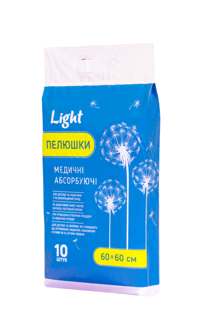 

Пеленки одноразовые 60х60 10 шт light