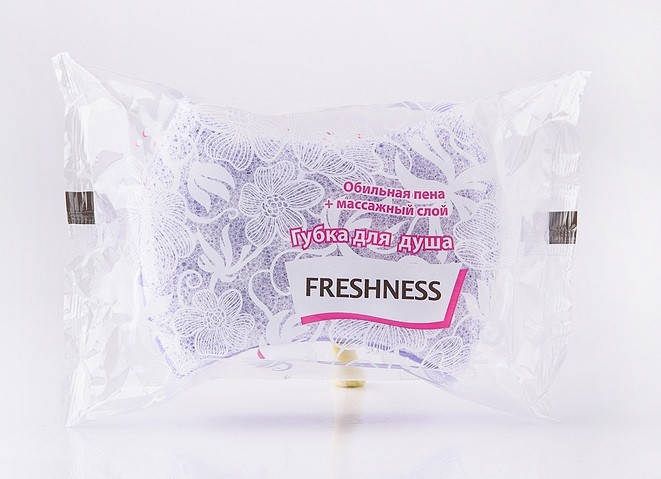 

Freshness Губка банная. Фиолетовая (4820164700044)