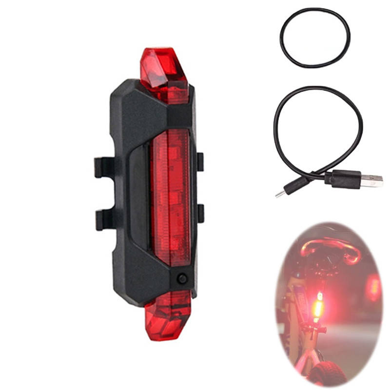 

Велофонарь задний на аккумуляторе 4 режима свечения, красный