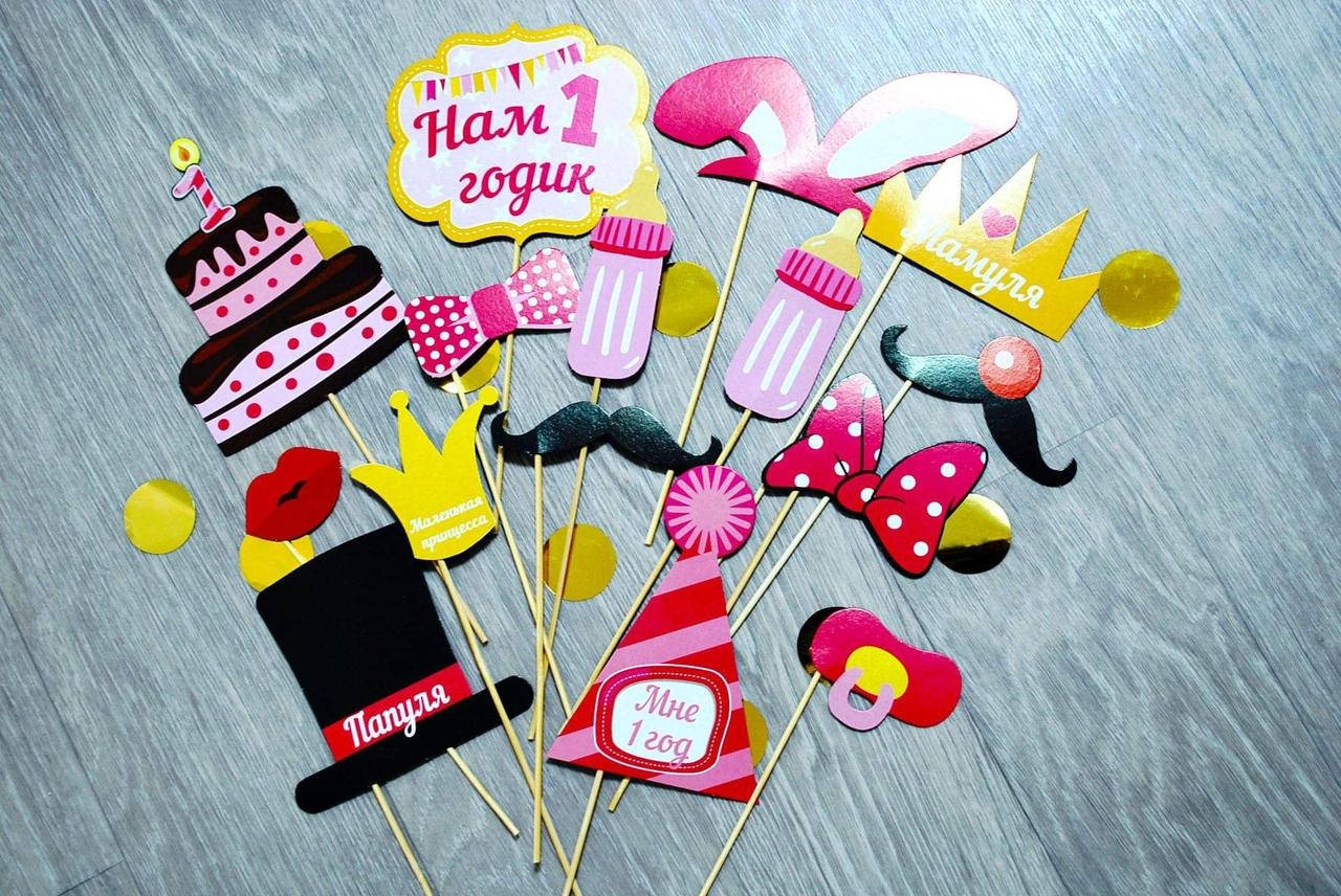 

Наборы для фотосесии набор "1 годик девочка" (13 предметов)