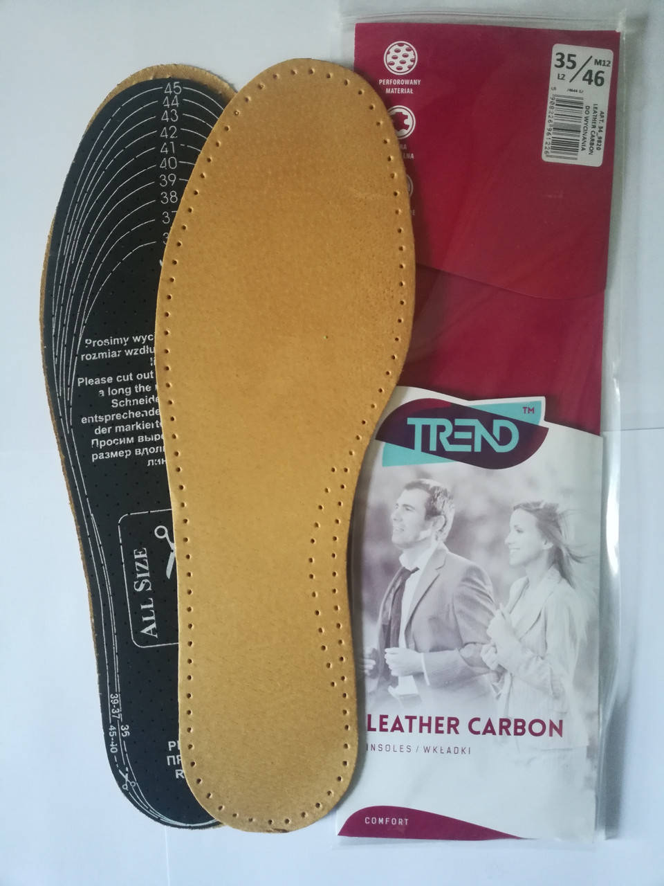 

Кожаные стельки для вырезания Trend Leather Carbon