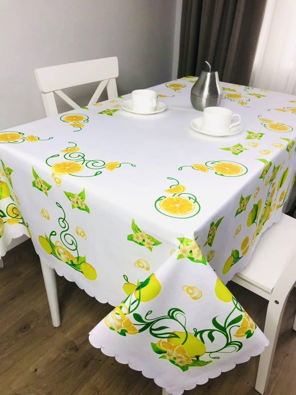 

Белая скатерть с лимонами, Белый
