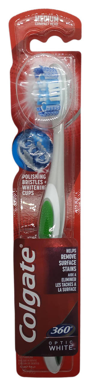 

Щетка зубная Colgate 360 Optic White средней жесткости
