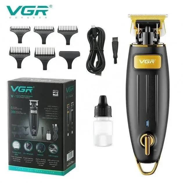 

Машинка для стрижки волос VGR V-192, аккумуляторная, USB Black