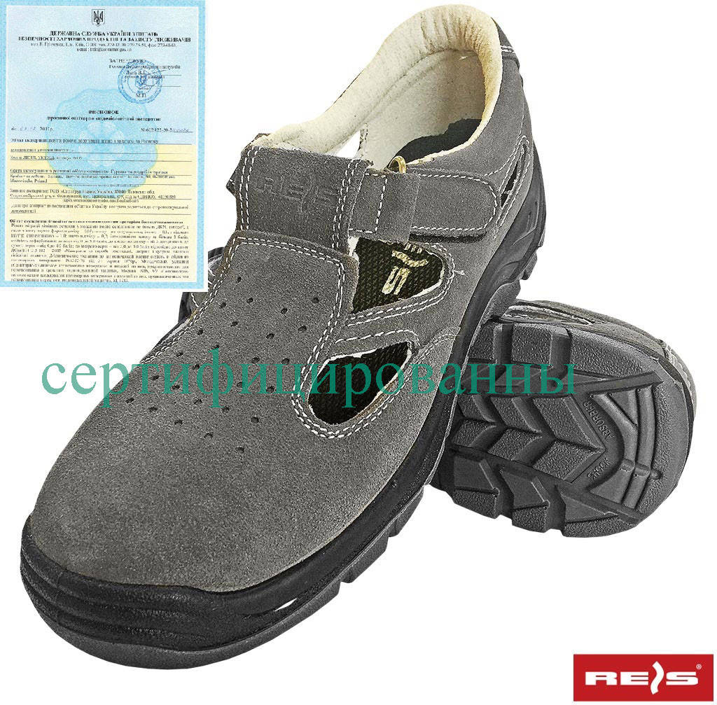 

Сандали рабочие унисекс REIS Польша (рабочая обувь) BRAVEL-OB SB, Серый