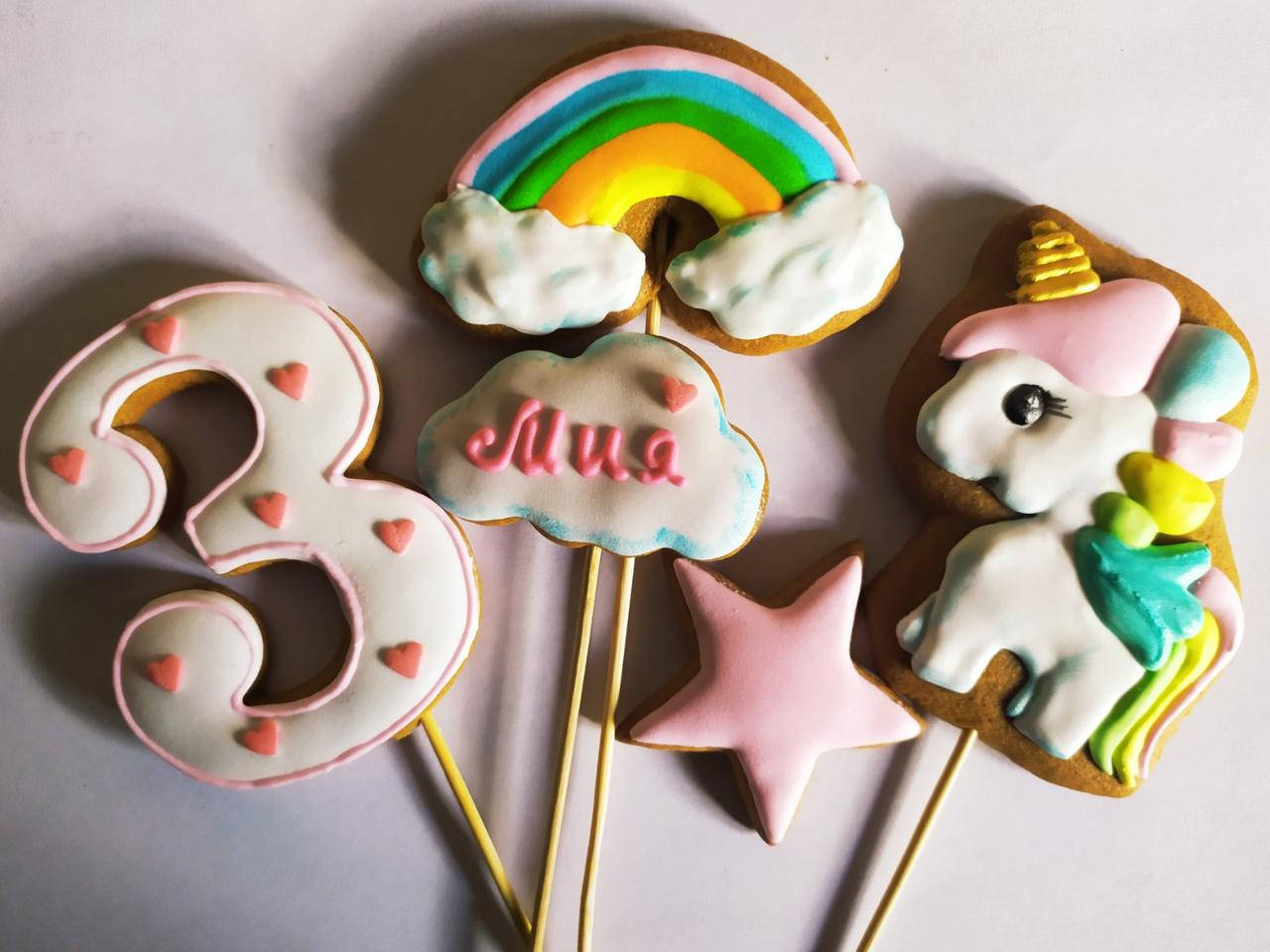 

Набор имбирных пряников "Единорожек"