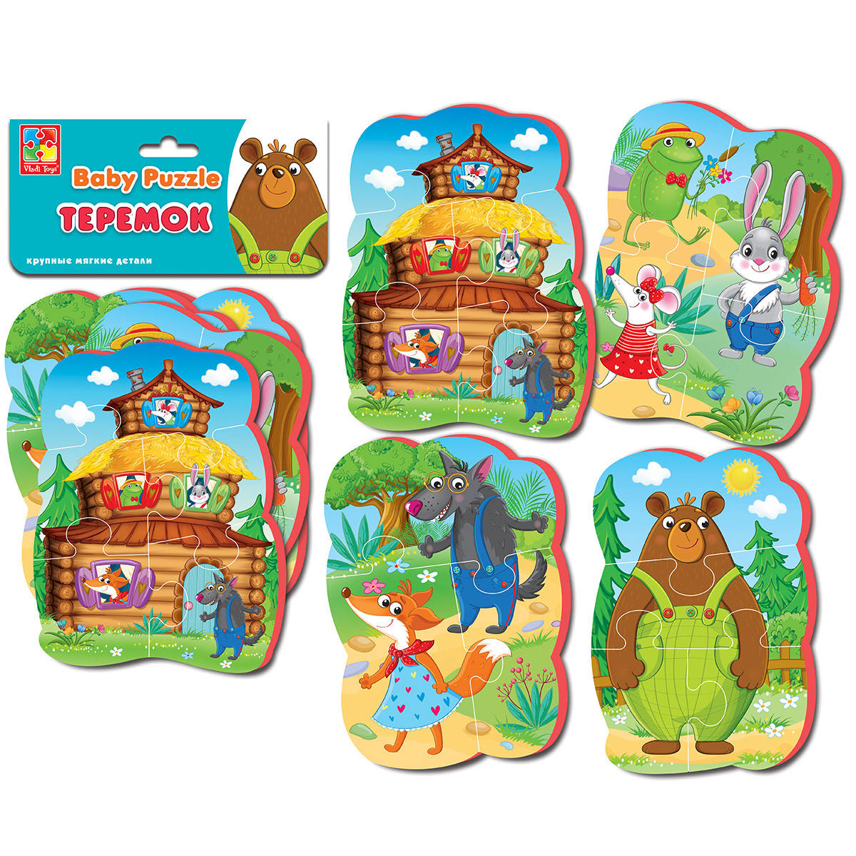 

Беби пазлы Vladi Toys Теремок (Рус) (VT1106-64)