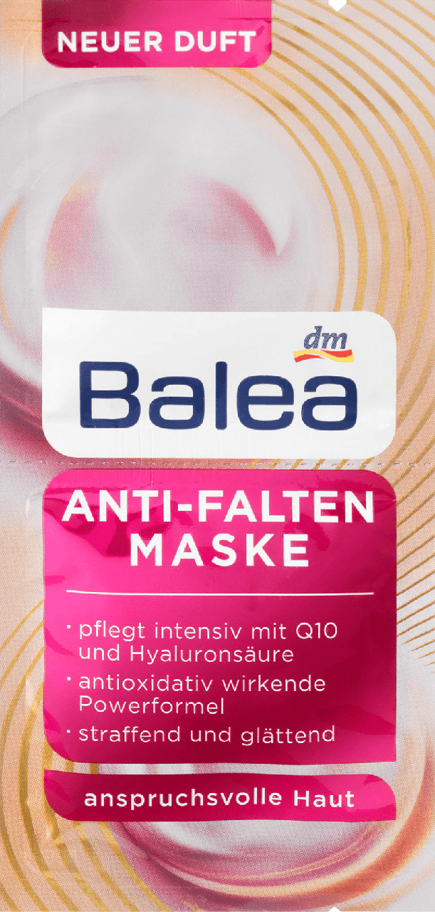 

Маска против морщин Balea Anti-Falten Maske, 2st. х 8 ml.