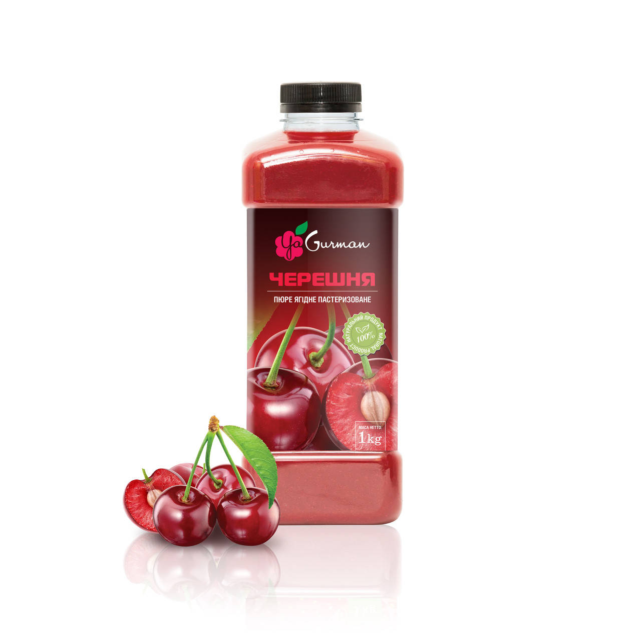 

Черешня ,пюре пастеризоване 10% цукру, YaGurman 1кг