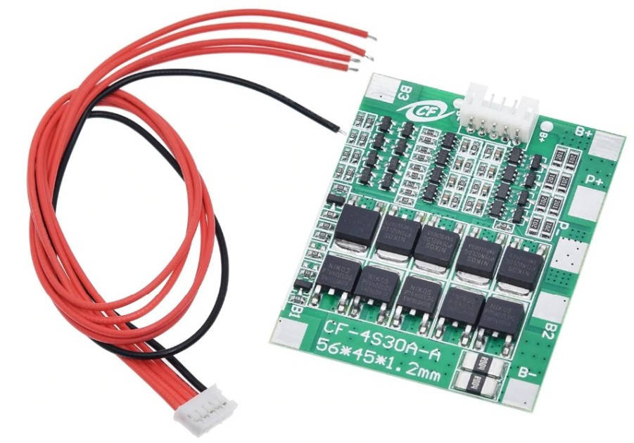 

BMS контроллер 4S аккум 3,7 V Li-ion 14.8V 30A заряда/разряда