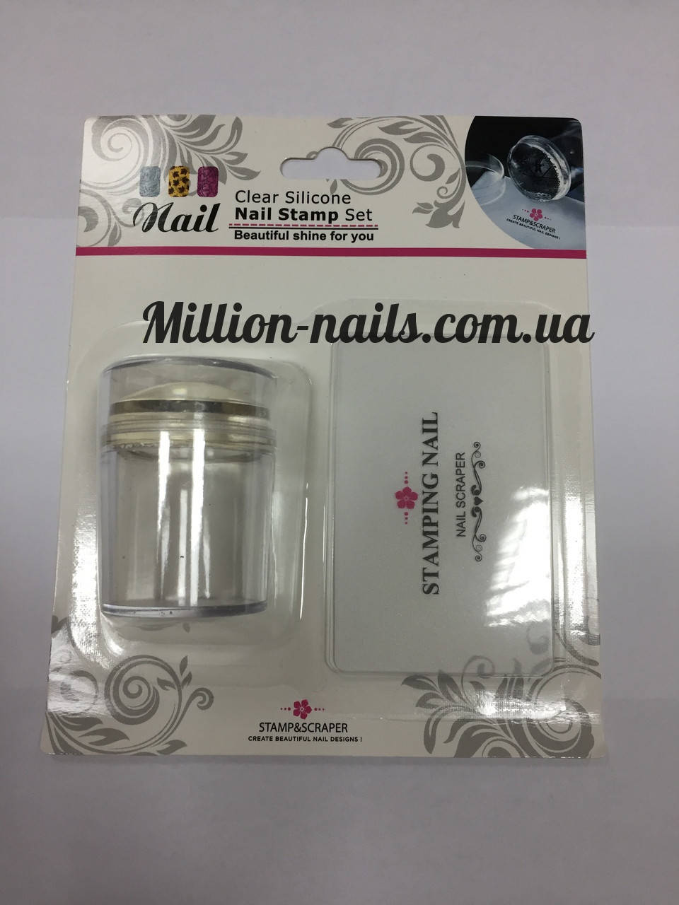 

Набор для стемпинга штамп и скрапер Naill Stamp Set