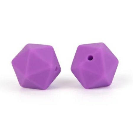 

Икосаэдр 17 мм (большой) бусина силиконовая Сиреневый