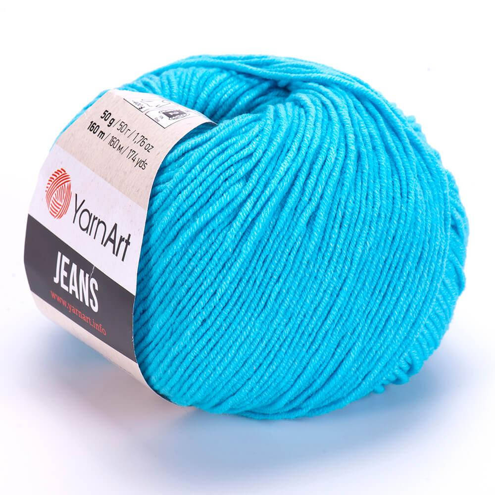 

Yarnart Jeans (ЯрнАрт Джинс) № 33 бирюзовый (Пряжа полухлопок, нитки для вязания)