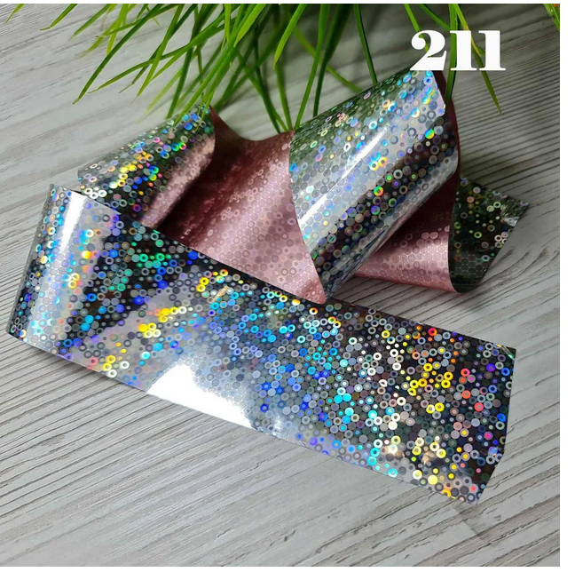 

Фольга для литья серебро голограмма Sweet Nails №211, Серебристый