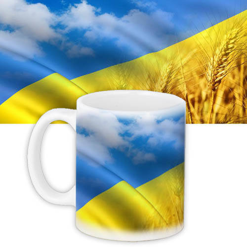 

Кружка с принтом Прапор України 330 мл (KR_UKR105), Белый