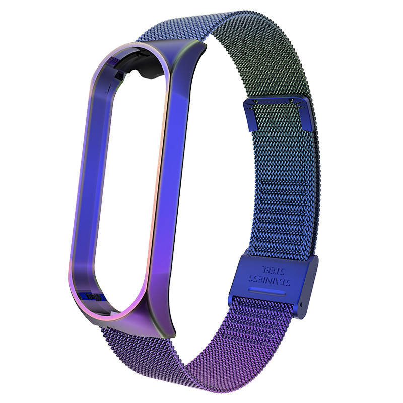 

Ремешок для фитнес-браслета Xiaomi Mi Band 3 и 4 Mesh steel Colorful
