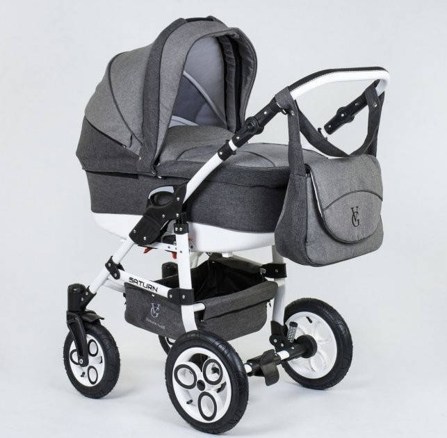 

Детская коляска 2 в 1 Victoria Gold Saturn LP лён серая