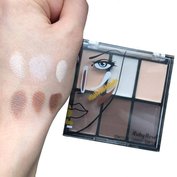 

Палетка консилеров для лица Ruby Rose Correctivo Concealer Contour на 6 цветов НВ-8088 № 01 Light