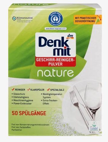 

Порошок для посудомоечной машины Denkmit Nature 1 кг Германия 4058172755422