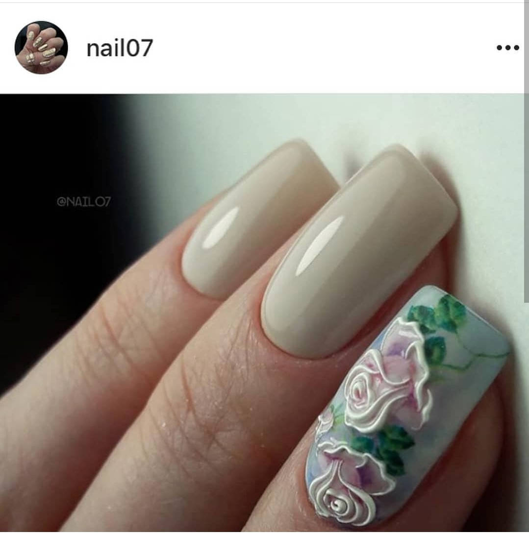 

Слайдер-дизайн Fashion nails 3D Crystal - 3D наклейка на ногти - розы, Розовый