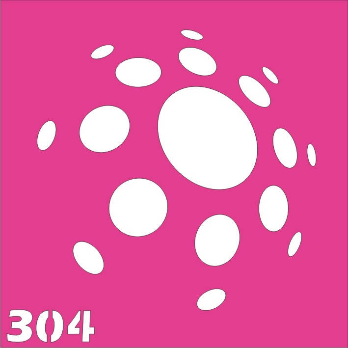 

Трафарет абстракция для био-тату хной, блеск тату Boni Kasel № 304