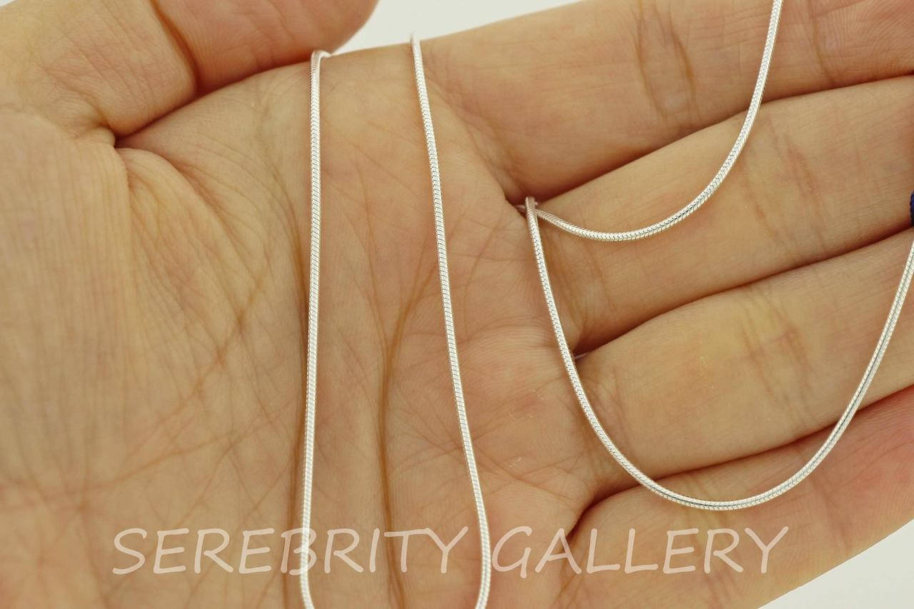 

Серебряная цепочка Снейк 1 мм размер 40 SR T140 Sn 40