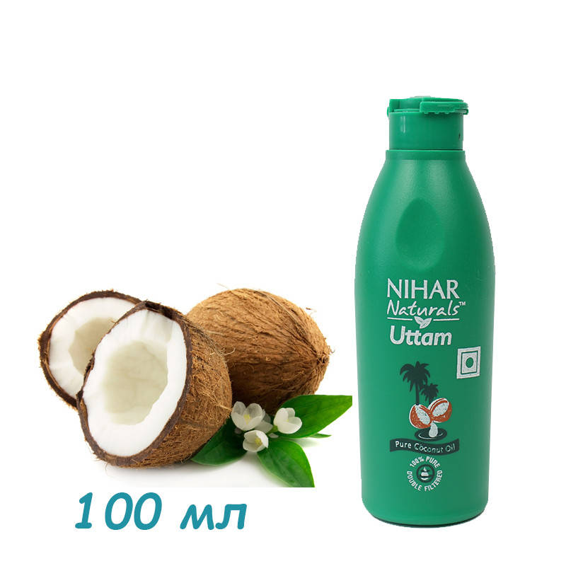 

Натуральное кокосовое масло для волос и тела Nihar 100 мл 154078