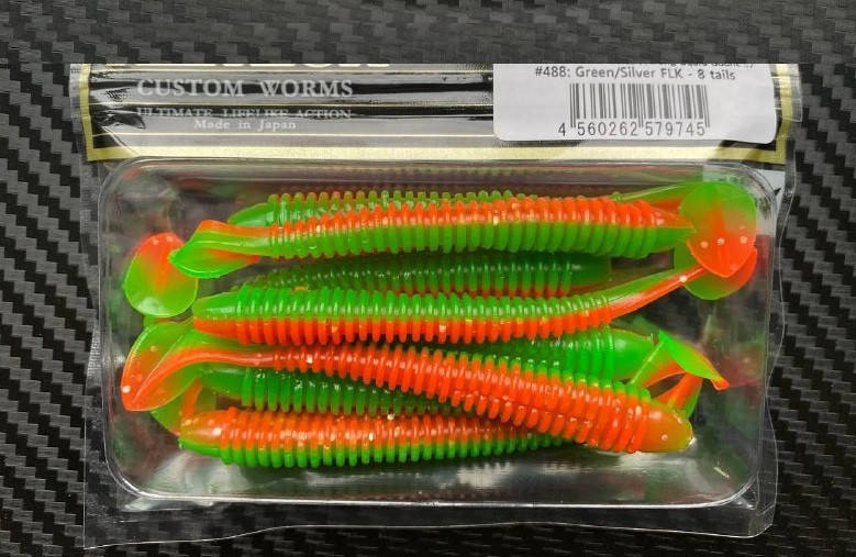 

Силиконовая приманка Силикон Swing Impact 3.5" (8шт в уп.) #488:Green/silver FLK