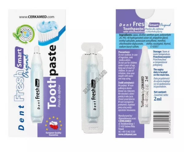 

Гелевая зубная паста Dent Fresh smart 14 х 2 мл