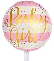 

Фольгированный шарик КНР 18" (45 см) Круг baby girl на розовом фоне, Разные цвета