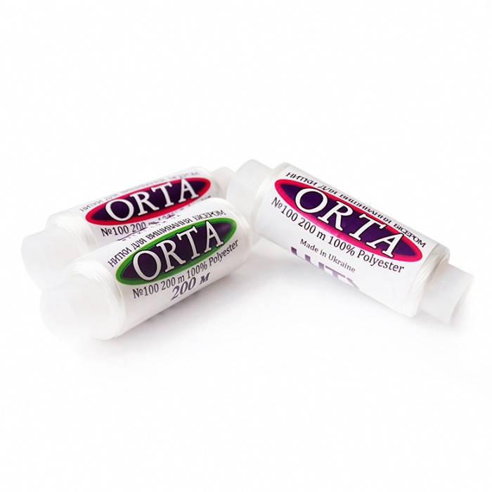 

Нитка бисерная ORTA100, 200 м, цвет белый