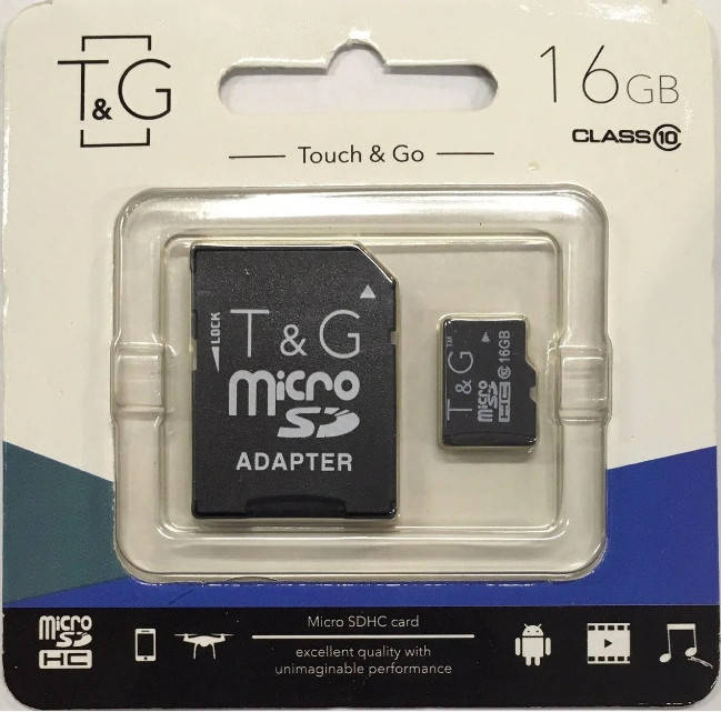 

Карта памяти 16Gb MicroSD T&G Class 10