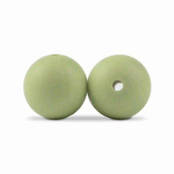 

Круглая 12 мм бусина силиконовая Хаки светлый