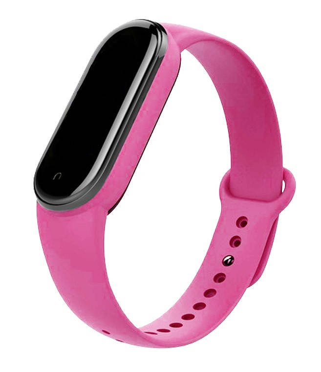 

Mi band 5 ремешок ми бенд 6 силиконовый розовый
