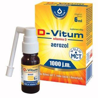

D-Vitum 1000 МЕ Витамин D Для Детей Старше 1 Года Аэрозоль 6 мл Доставка из ЕС