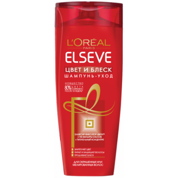 

Шампунь L'oreal Paris Elseve Цвет и Блеск для окрашенных и мелированных волос, 400 мл