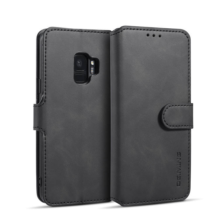 

Чехол книжка софт тач для Samsung Galaxy S9 черный ремешок на руку