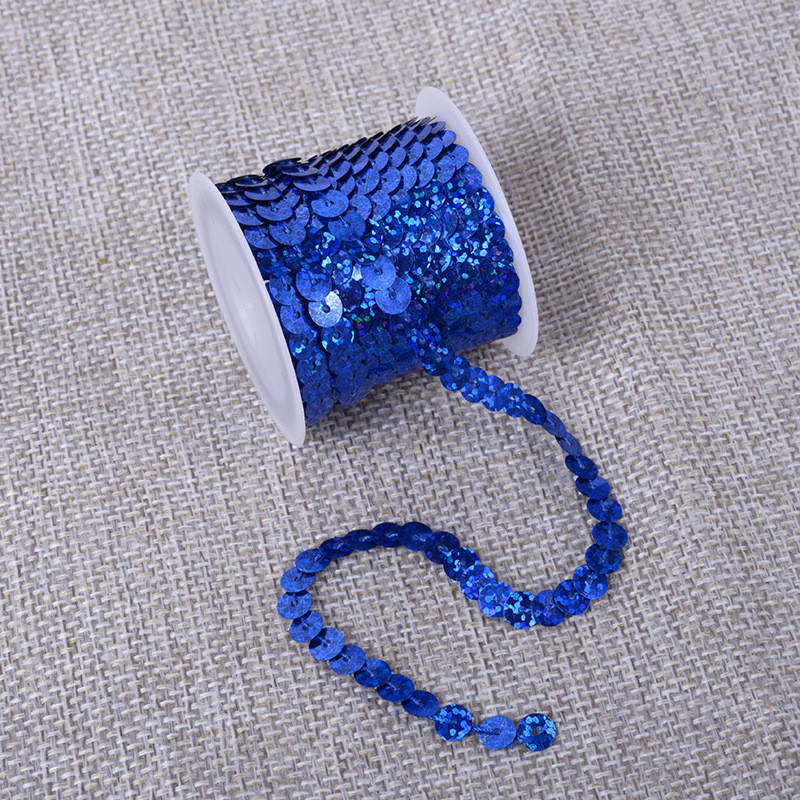 

Пайетки на нитке Ø6мм (≈4.5 метра) Цвет - синий (голограмма)