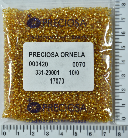 

Бисер PRECIOSA №10/0 блестящ №17070 пакет 50 грамм уп=1пакет