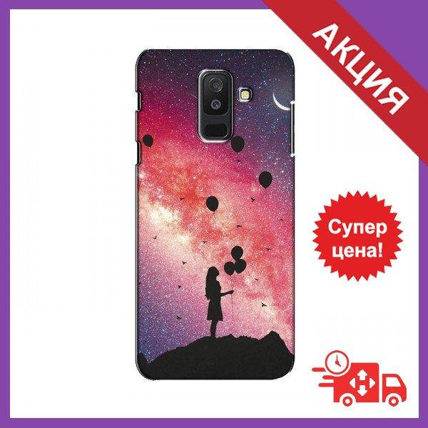 

Бампер с принтом для Samsung A6 Plus 2018, A6 Plus 2018, A605 / Бампер на Самсунг Гелекси А6 Плюс (2018) /, Черный