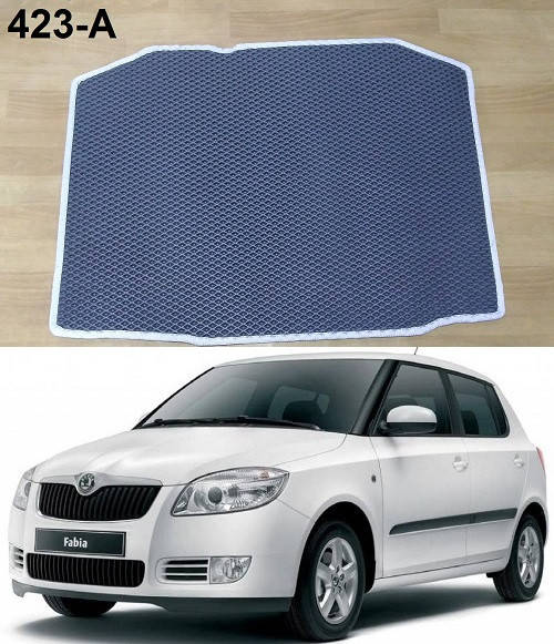 

Коврик ЕВА в багажник Skoda Fabia II '07-14, Черный