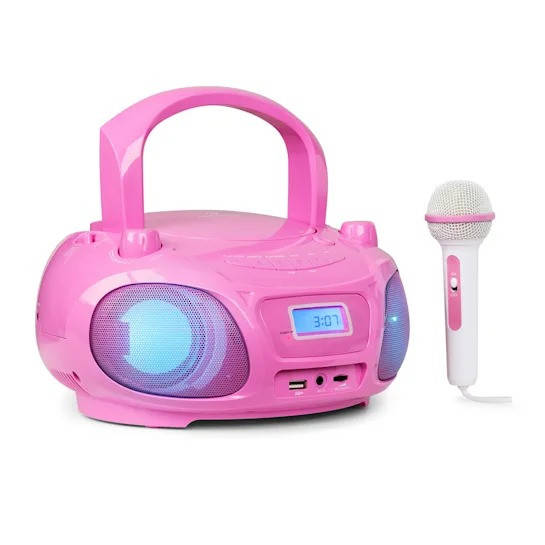 

Бумбокс Auna Roadie Sing CD Boombox FM-радио Световое шоу CD-плеер Микрофон