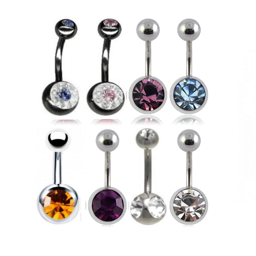 

Серьга пирсинг в пупок банан микс, комплект 10 шт