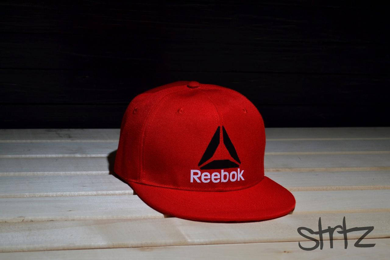 

Мужская кепка снепбек Рибок, кепка Reebok, брендовая, каттон, красная, Красный