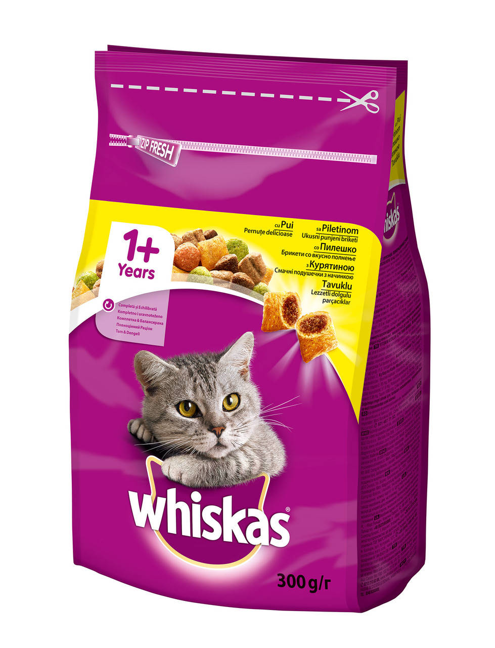 

Сухой корм с Курицей для взрослых кошек 300 г Whiskas Вискас