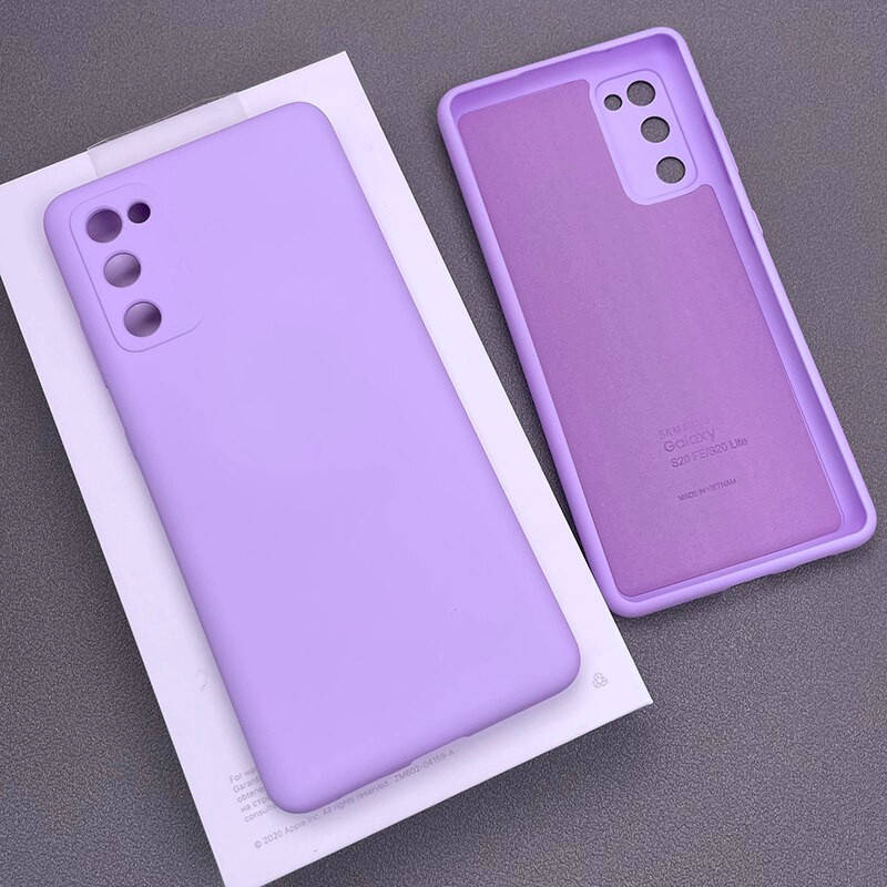 

Силиконовый чехол для Samsung Galaxy S20 FE Сиреневый микрофибра soft touch