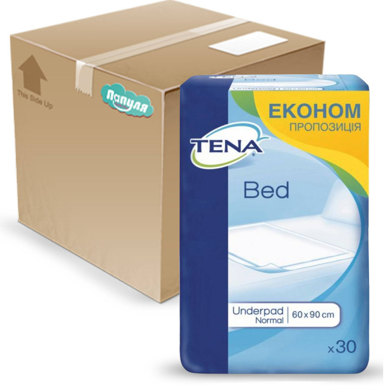 

Гигиенические пеленки Tena тена Econom 60*90 бокс (120 шт)