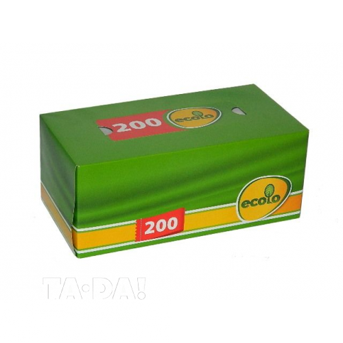 

Салфетки косметические Ecolo 2 слоя 200 шт